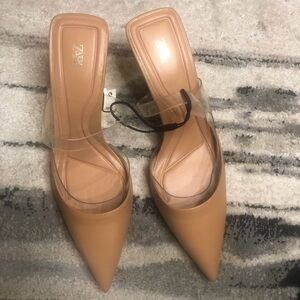 Zara tan Women's heels